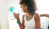 Woman drinking water during a fast