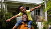 man and son playing outside doing activities that will boost immune health