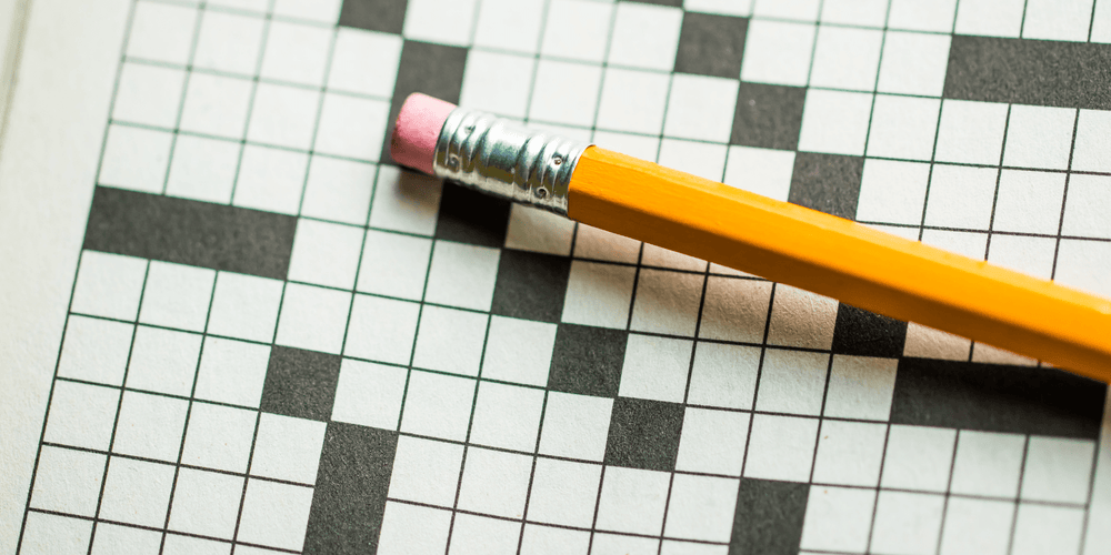 Crossword puzzle for brain exercises