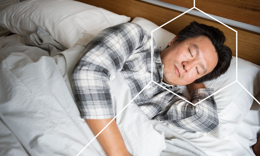 Man getting enough sleep to positively affect his health