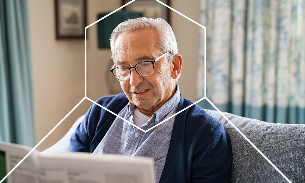 Man reading to improve cognitive function