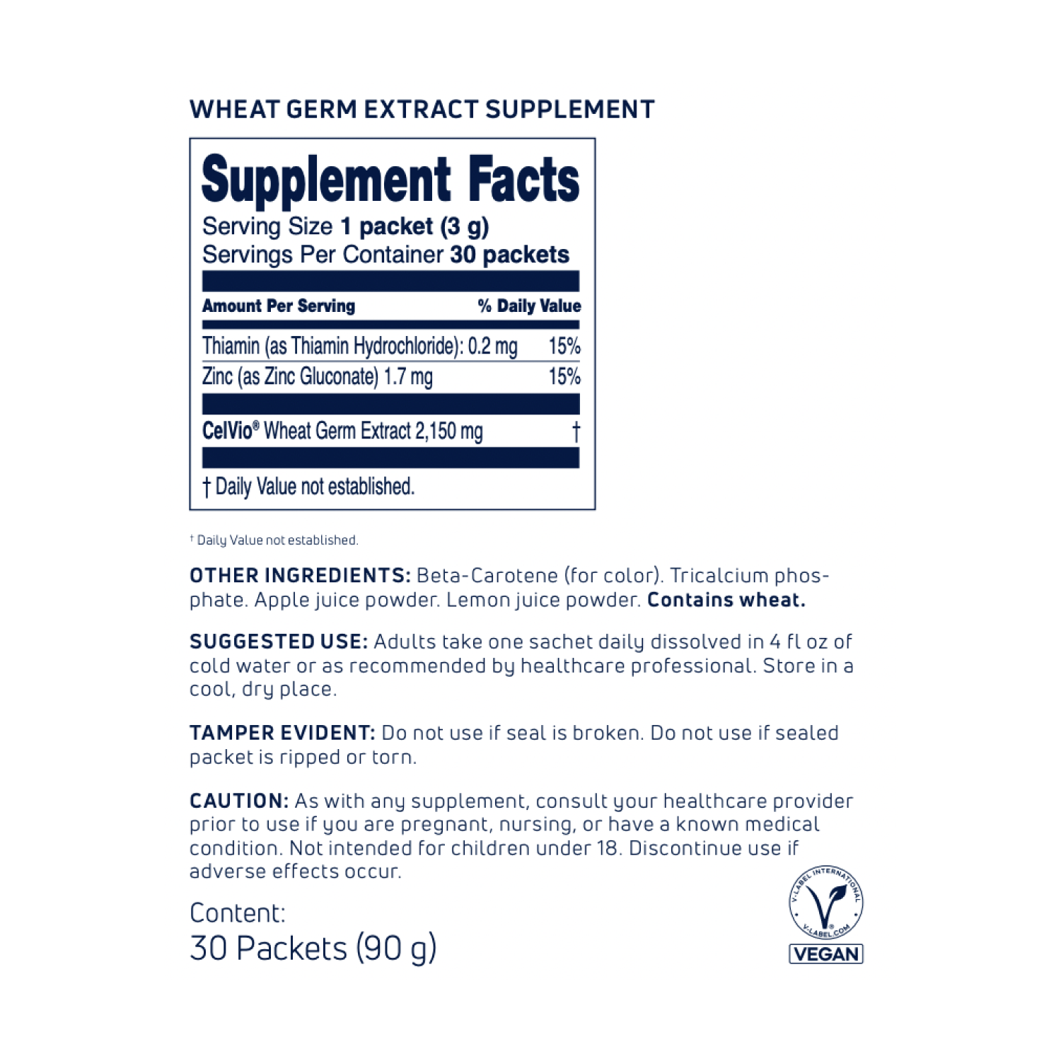 Image of the nutritional label for Longevity Labs, Inc's spermidineLIFE® Ultra+ 2150mg Dietary Supplement, displaying supplement facts, ingredients, suggested use, tamper evident instructions, and cautionary notes. The "Vegan" logo and CelVio® Complex are included.