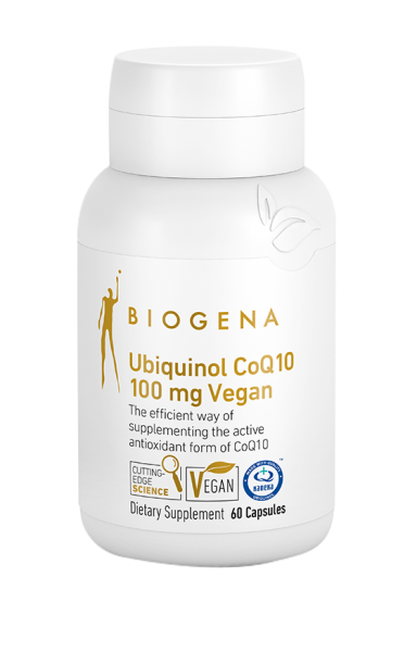 Biogena Ubiquinol CoQ10 100 mg Vegan GOLD 60 Capsules